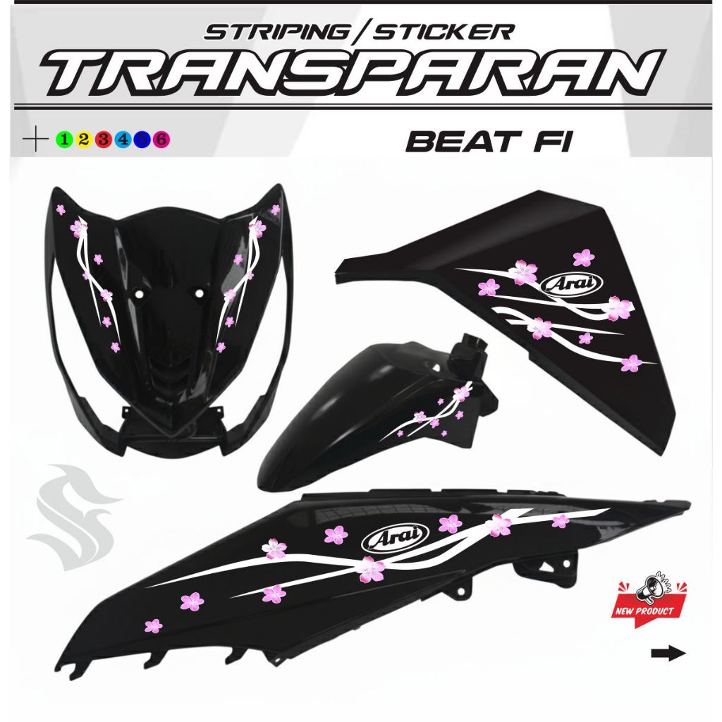 BEAT PGM -FI VARIATION TRANSPARENT STRIPING / BEAT FI สติ๊กเกอร์