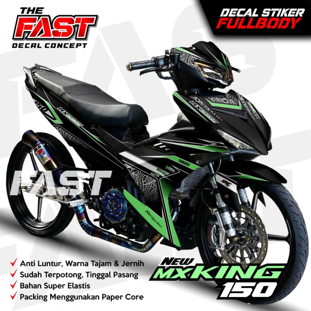 Decal Stiker motor Jupiter MX king New V2 stiker MX king New V2 Full body motif simpel Keren Sticker