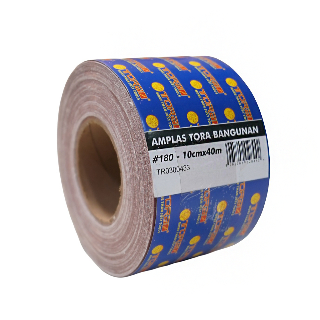 TORA Building กระดาษทรายม้วน 10CM x 40M Grit 180 - ม้วนกระดาษทราย