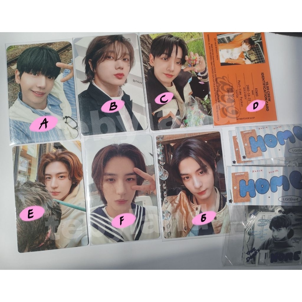 PC Photocard BOYNEXTDOOR jaehyun leehan sungho riwoo keyring