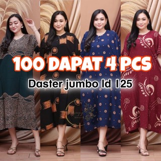 [BISA COD] 100 Dapat 4pcs || Daster Rayon Jumbo Lengan Pendek Busui Bumil Kancing Depan Lengan Pendek Motif Batik Kekinian Big Sale