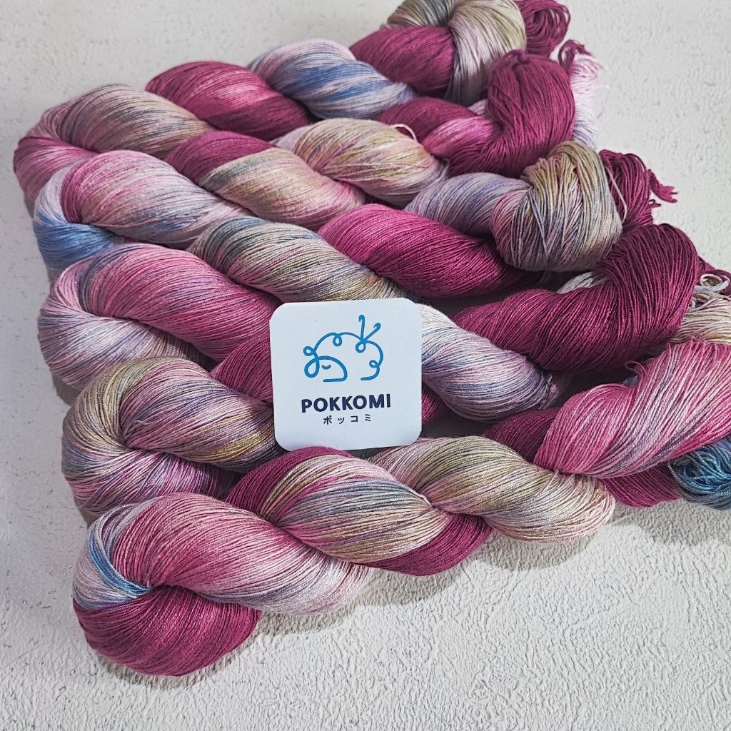 POKKOMI ไหมพรมย้อมมือ Tencel Lace Ply รูปที่ 6