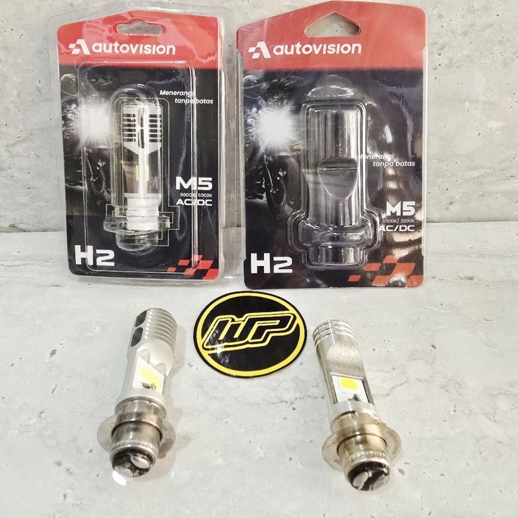 Autovision Auto Vision AC/DC 12V 7W M5 H2 T19 H6 หลอดไฟหน้ารถจักรยานยนต์ (เล่นปลั๊ก n)
