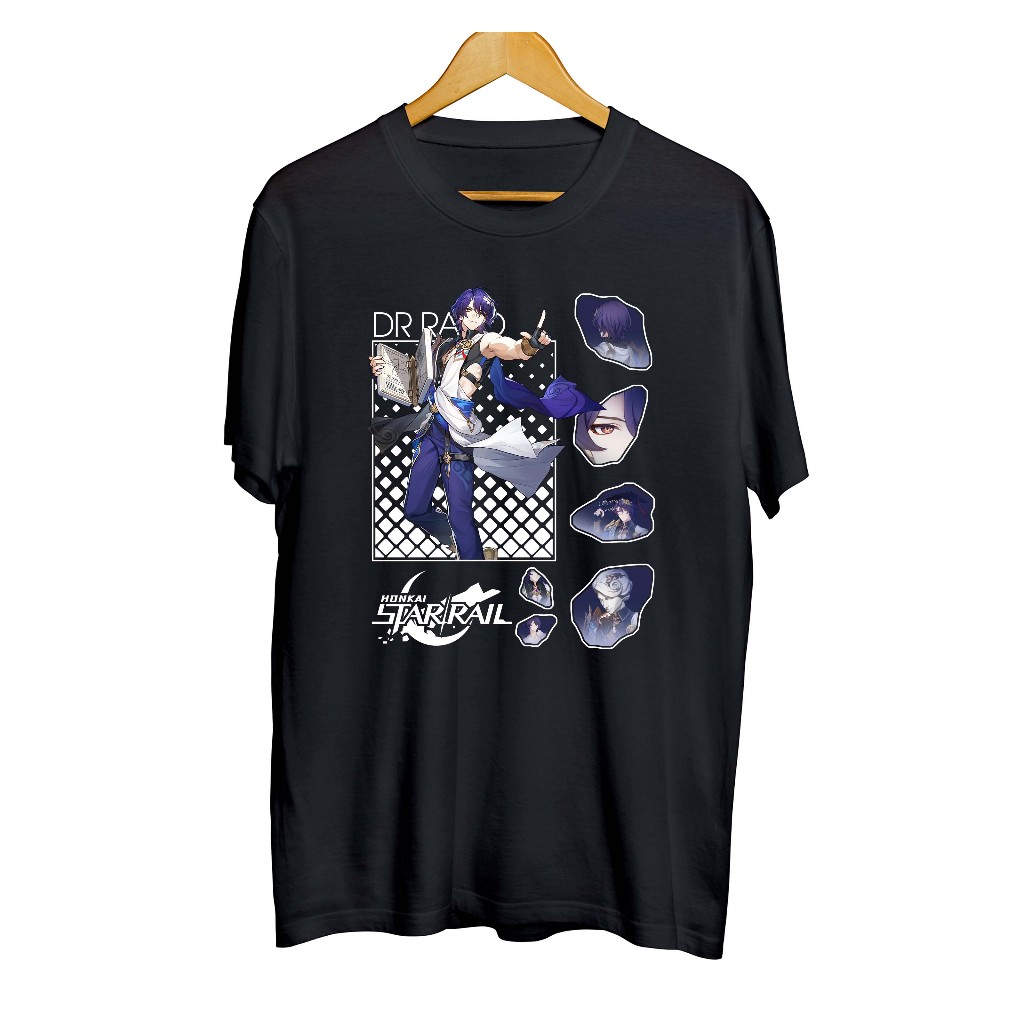 Distro เสื้อยืดอะนิเมะเกมที่ไม่มีที่สิ้นสุด DR RATIO HSR	- HONKAI STAR RAIL	วัสดุหวี 30ส