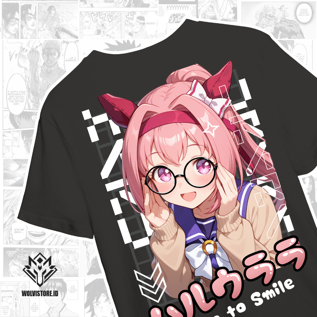 เสื้อยืด Haru Urara - เสื้อยืดอนิเมะ Umamusume WOLVISTORE.ID