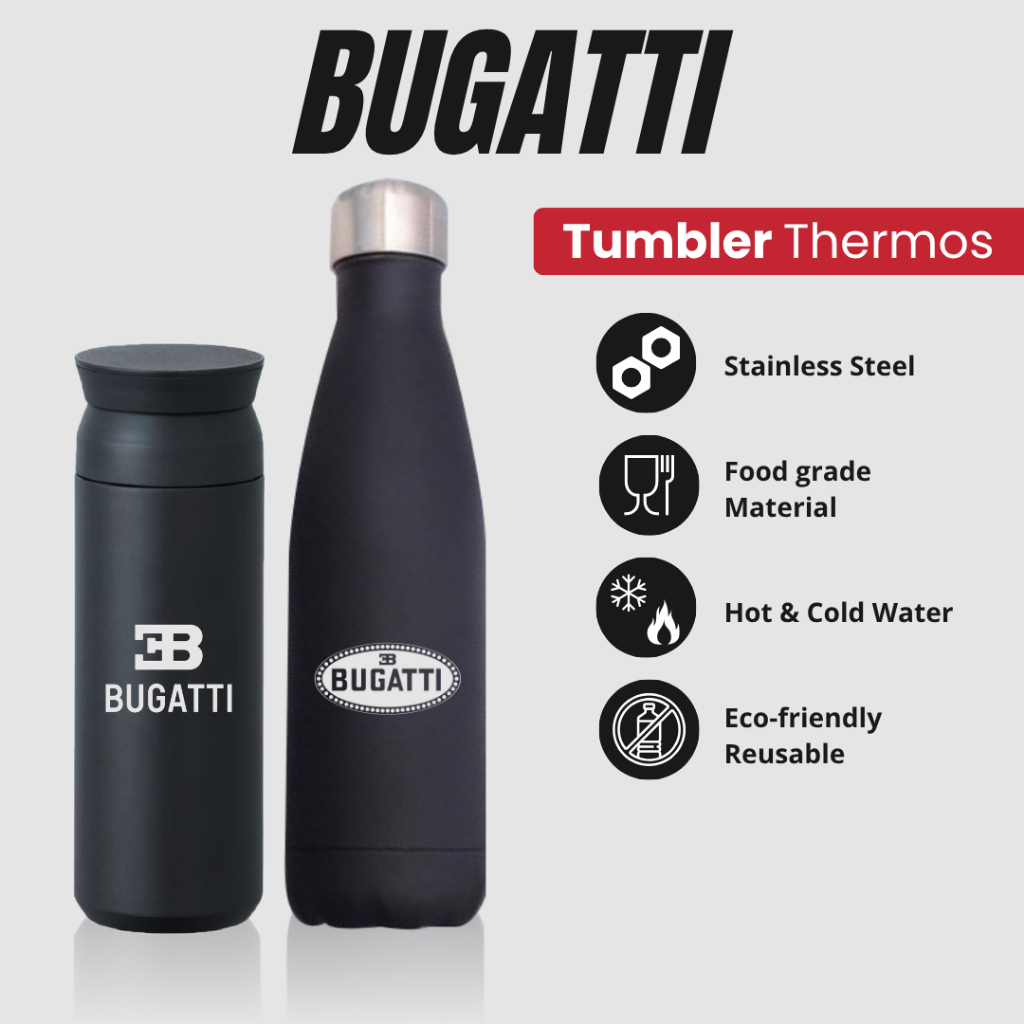 TERMOS BUGATTI - TUMBLER THERMOS ออกแบบโลโก้ BUGATTI