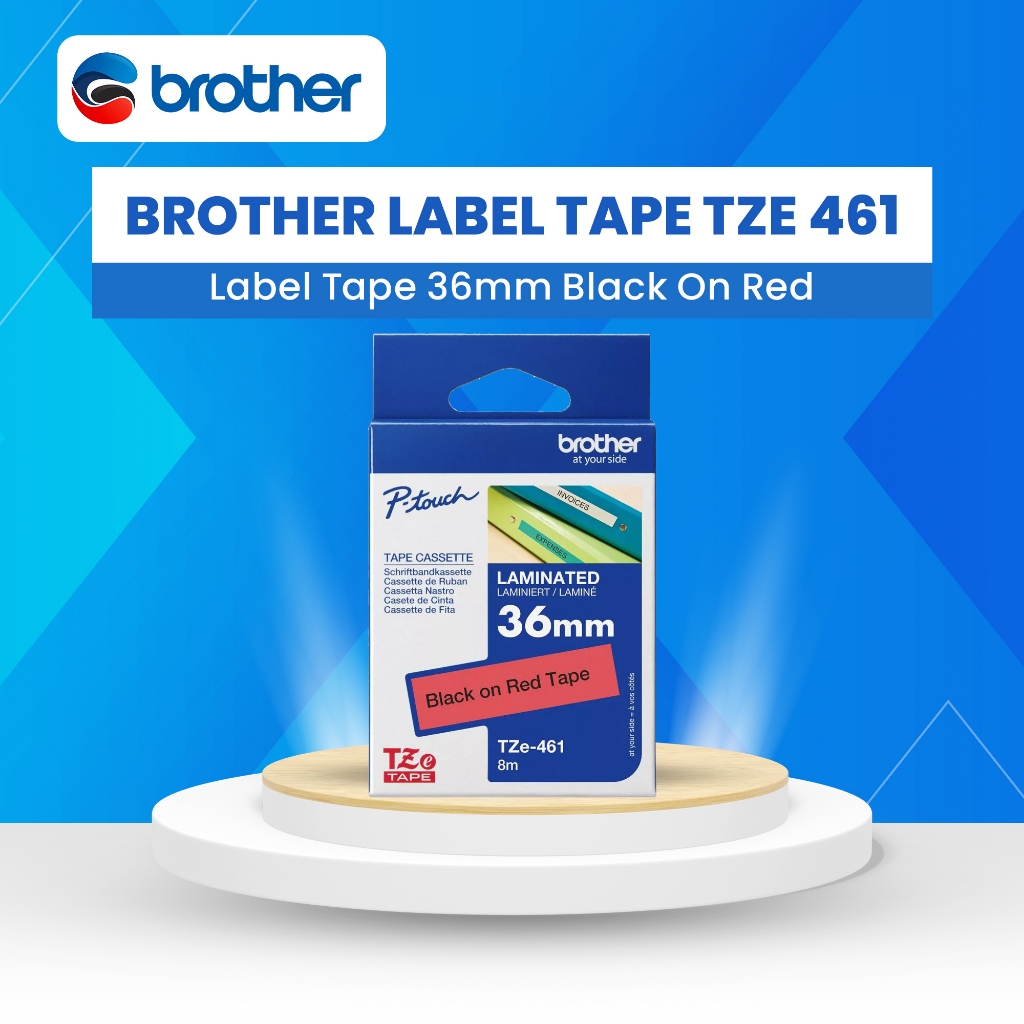 BROTHER Label Tape TZE 461 36mm Black On Red TZE461