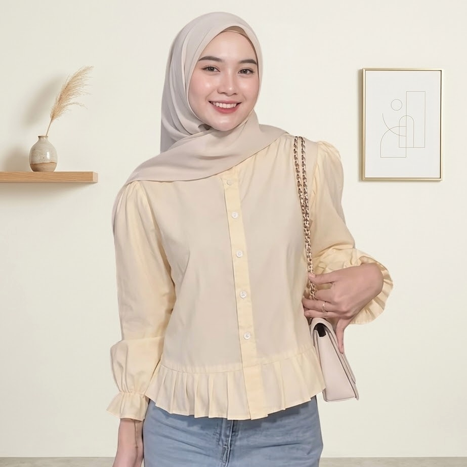 KATUN เสื้อสตรี CANIA BLOUSE สไตล์เกาหลี -01 เสื้อผู้หญิง Cania เสื้อผ้าฝ้าย