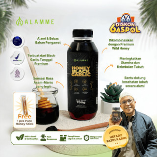 Alamme Black Garlic Honey Madu Bawang Hitam Tunggal Lanang Premium 700gr