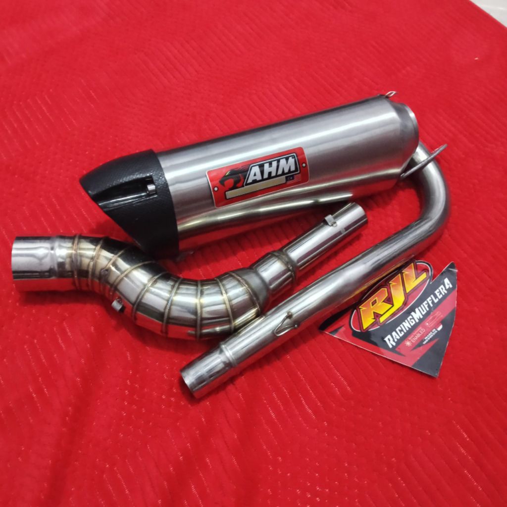 1 ชุด AHM ท่อไอเสีย 51 มม.สําหรับ ex5 wave 100/110/125 xrm110/125 fury 125 โบนัส sym raider j krisss