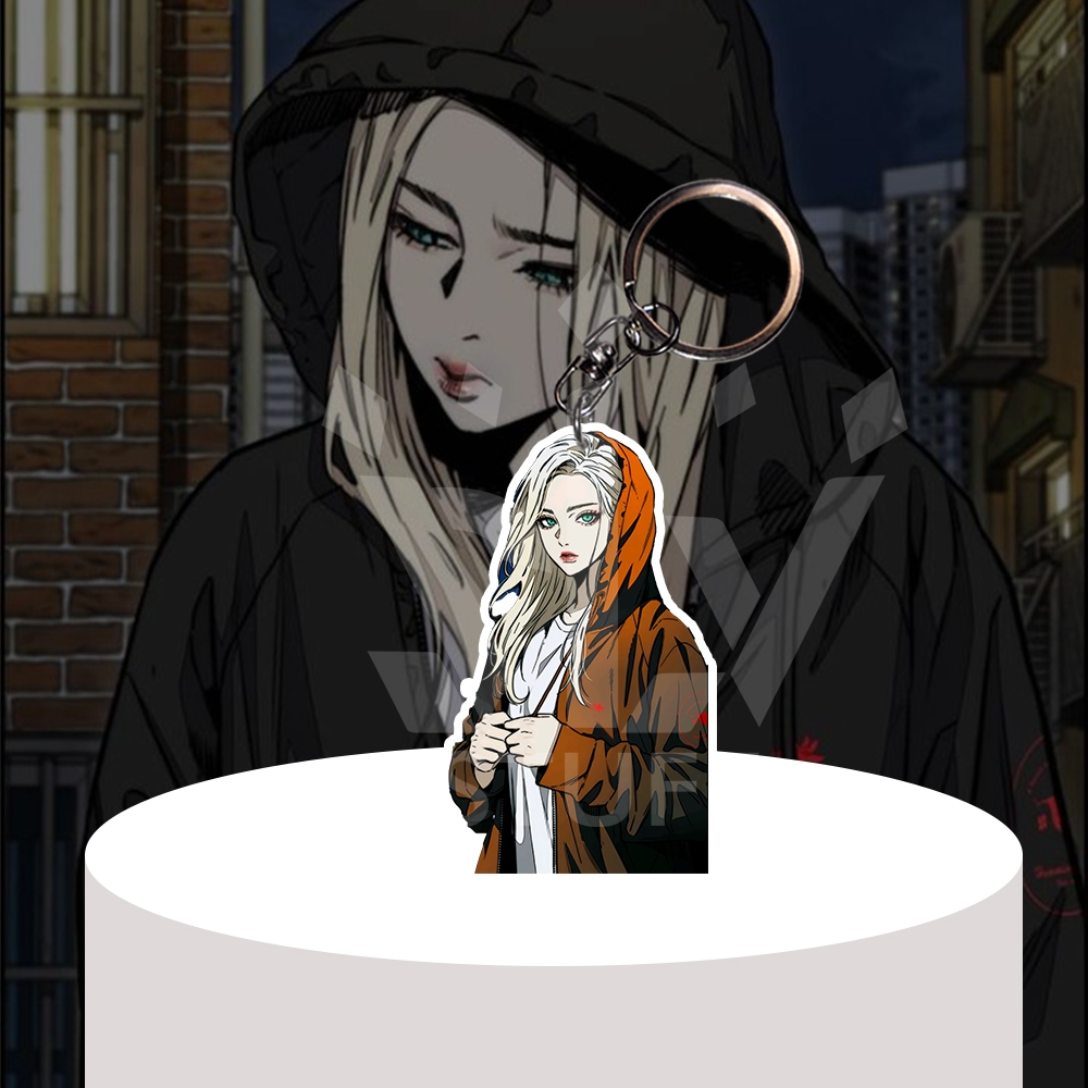 HP GANTUNGAN Manhwa Webon Wind Breaker Keychain - Shelly Scott - พวงกุญแจอะคริลิค - พวงกุญแจ