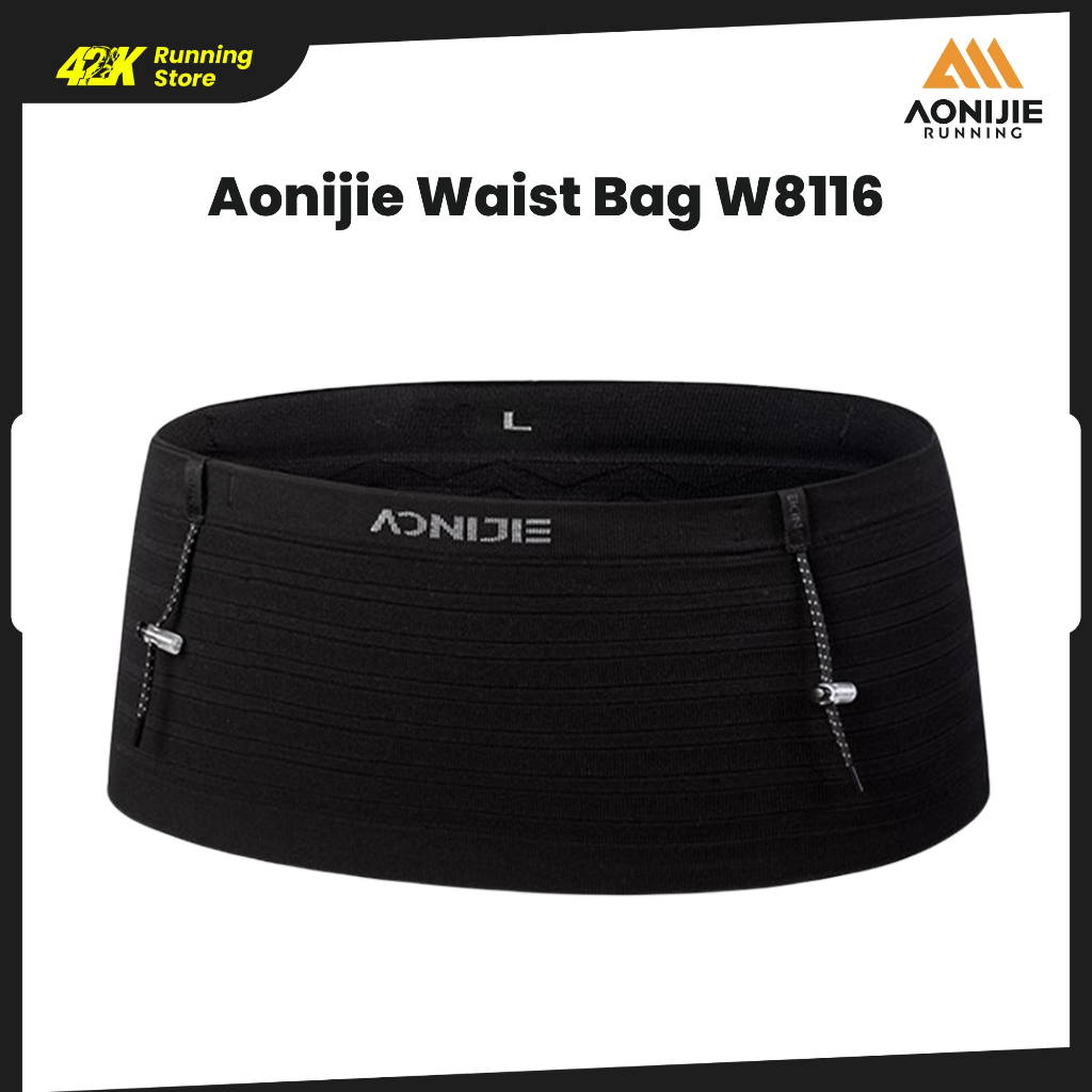 กระเป๋าคาดเอว Aonijie W8116 - กระเป๋าคาดเอวปั่นจักรยานวิ่ง - สีดํา