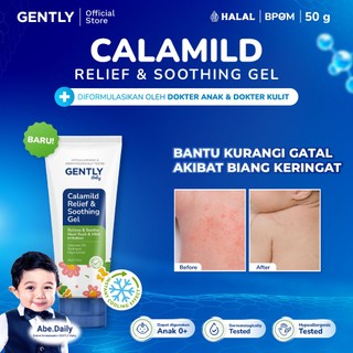 Gently Baby Calamild Relief & Soothing Gel -  Gel Gatal Biang Keringat Dengan 2% Calamine Untuk Bayi & Anak