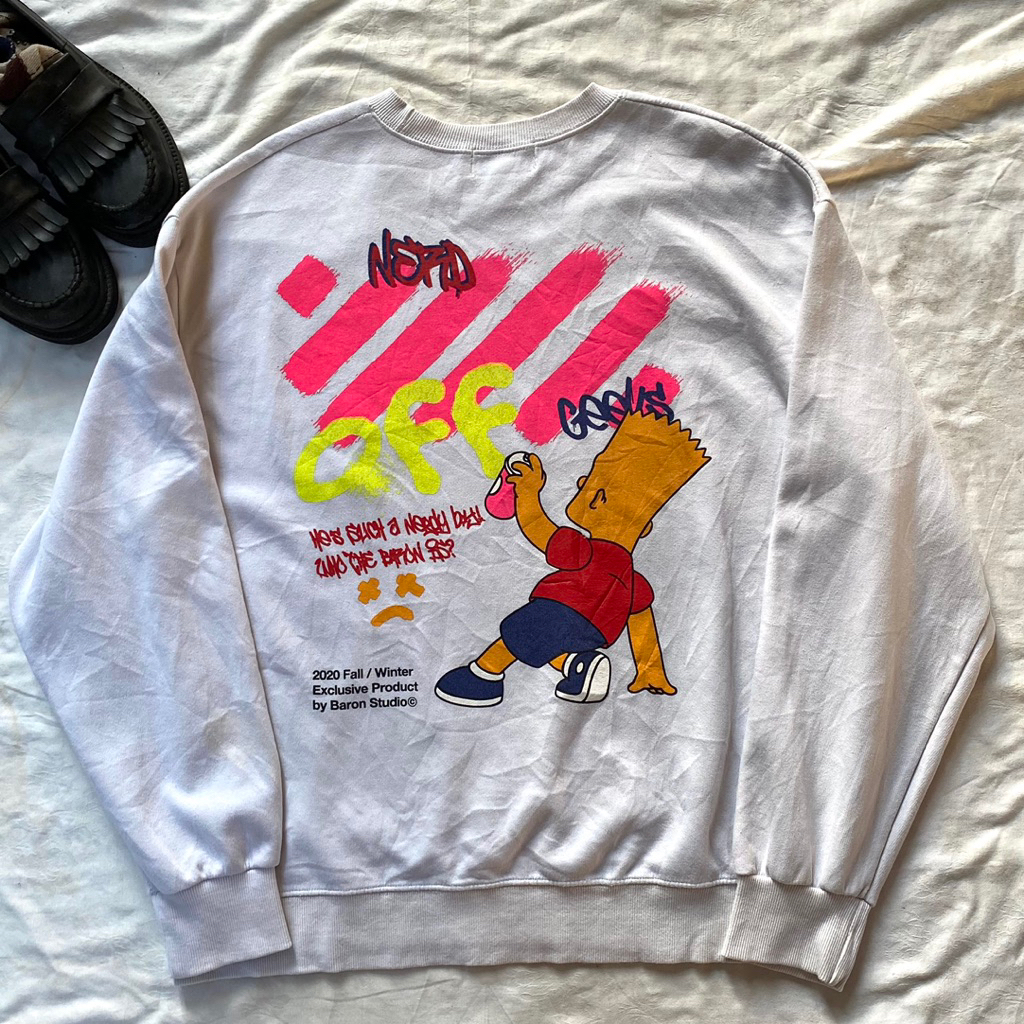 2020 Baron Simpson Oversize Crewneck Sweatshirt scnd prlvd original Crewneck simpson