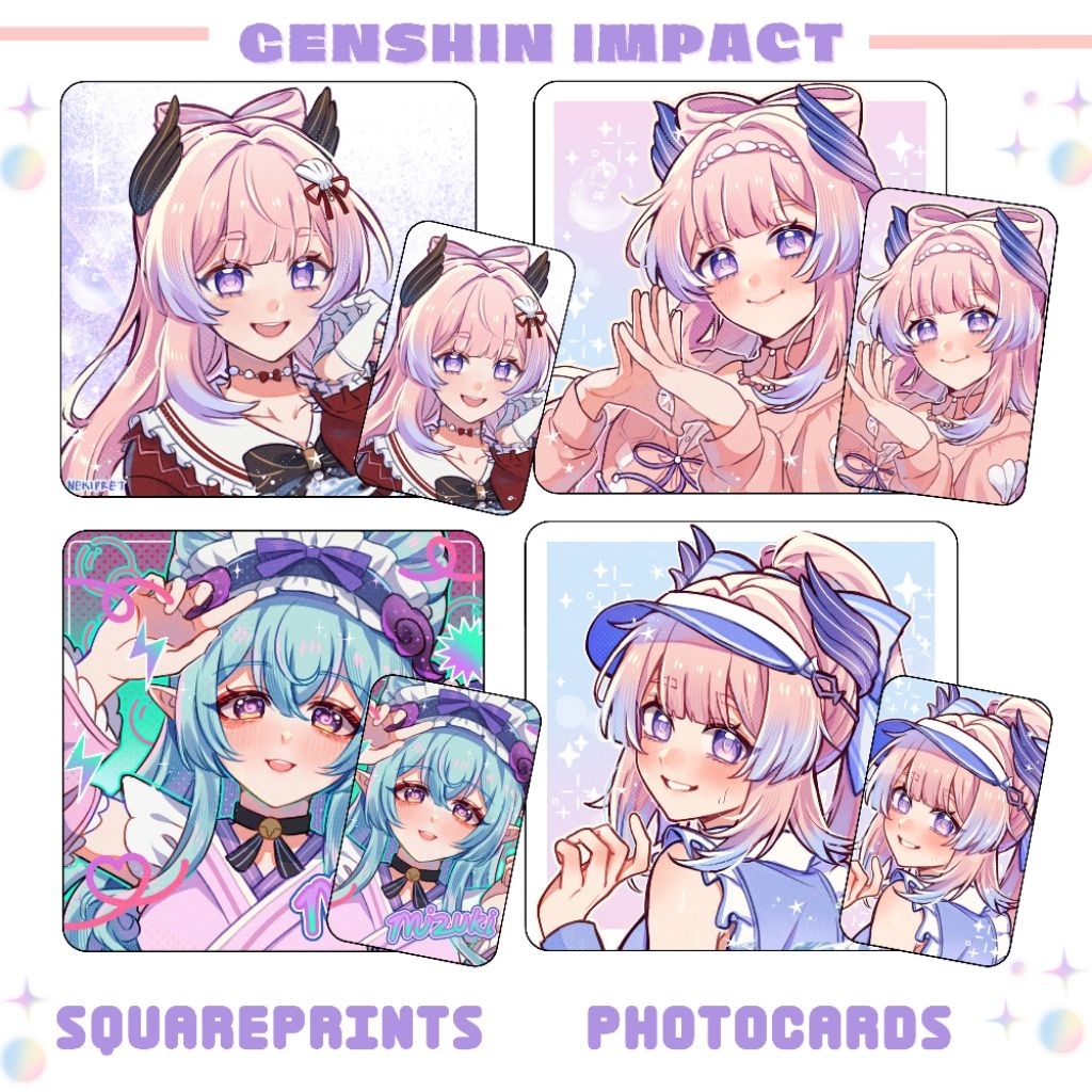 Genshin Impact Kokomi Mizuki Photocard & Artprint fanmerch โดย nekipret