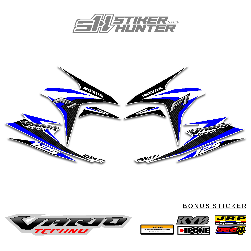 HONDA VARIO FI 125 2012 - 2015 KZR / MTF V2 / STICKERHUNTER / MODIFIED STRIPING