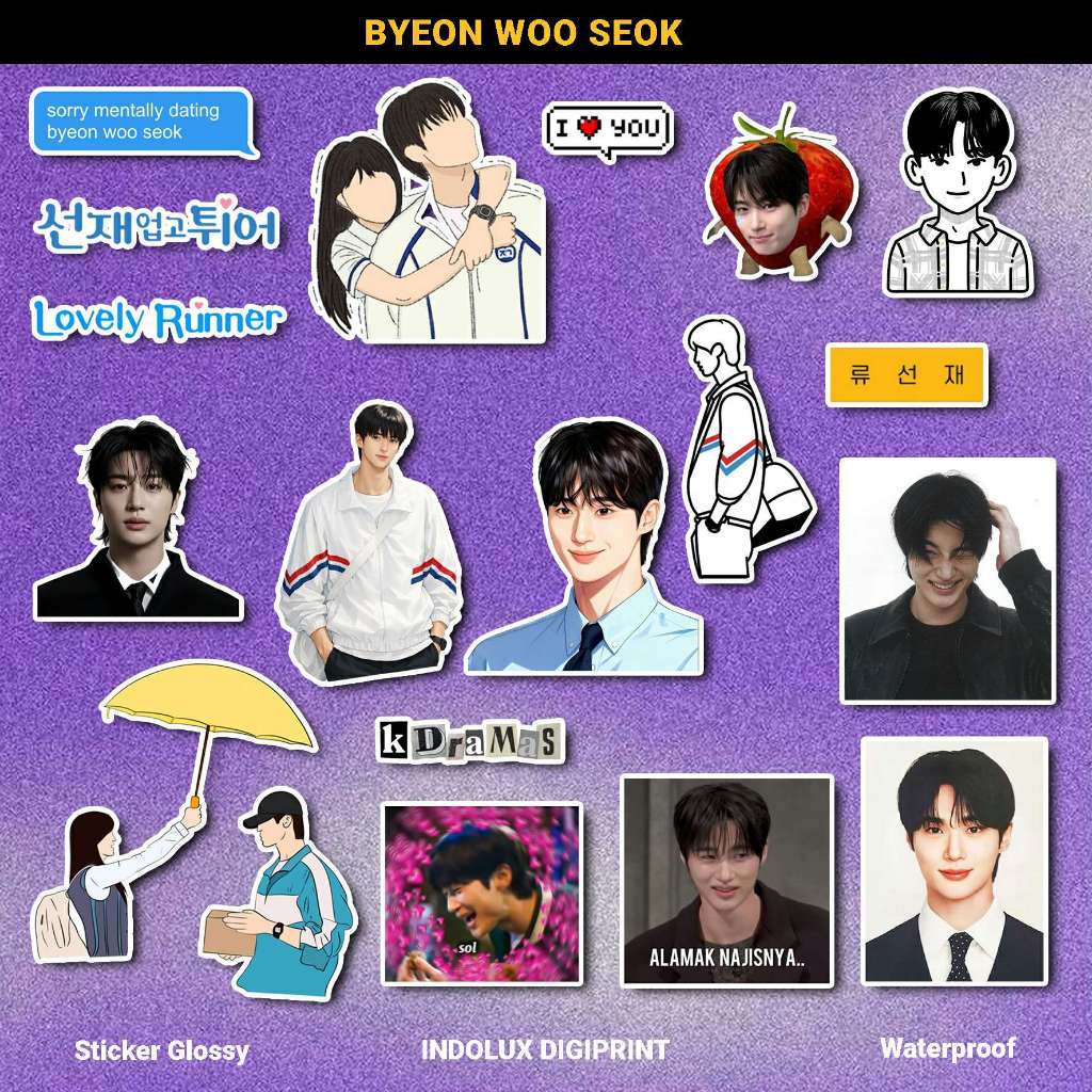 Byeon Woo Seok Pack Korea สติ๊กเกอร์กันน้ํา