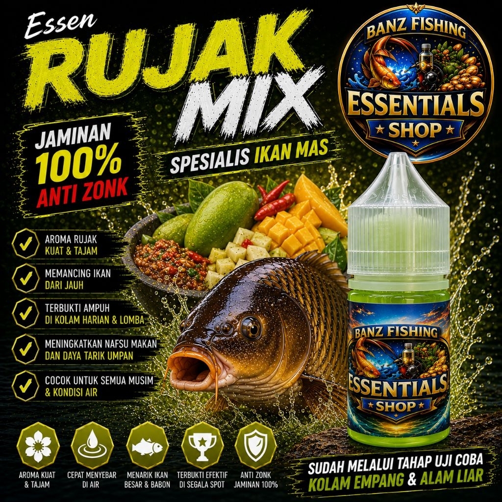 ตกปลา Banz Essen Rujak Mix Aroma Strong