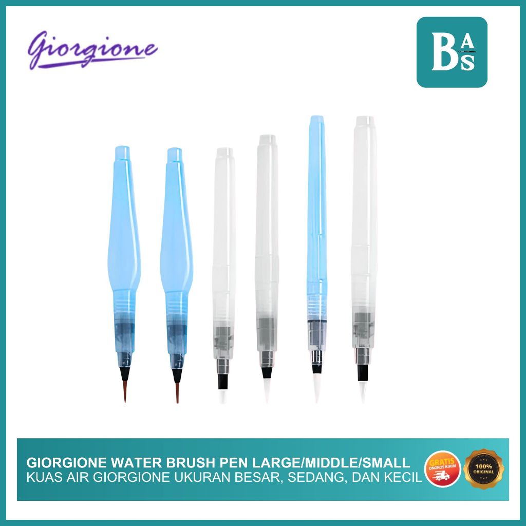 Giorgione Water Brush Pen ขนาดใหญ่/กลาง/เล็ก - Giorgione Water Brush ขนาดใหญ่ กลาง และขนาดเล็ก