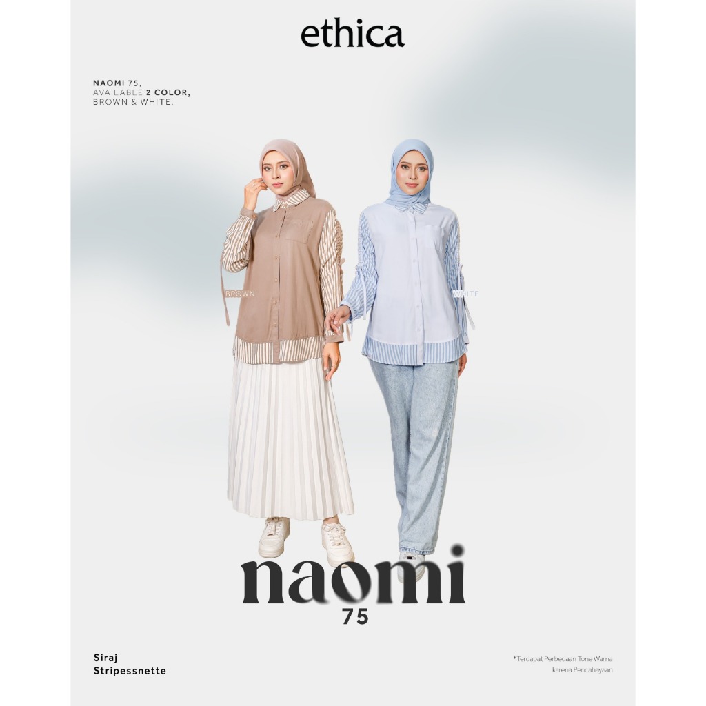 Ethica Naomi 75 Mat Siraj Stripessnette Daily Blouse ล่าสุด