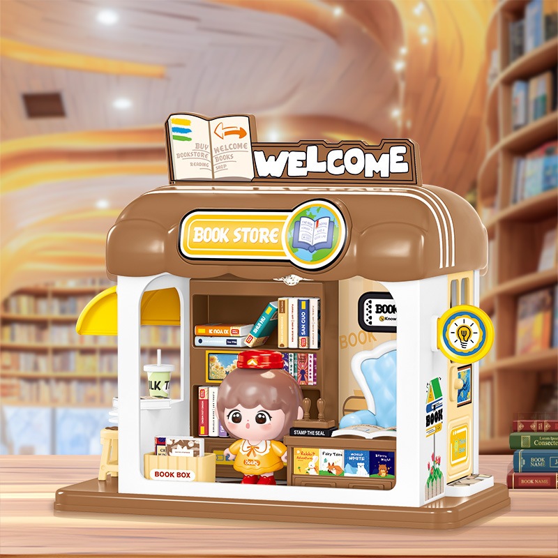 DIY MINI SCENE SERIES MINI JEL BOOK STORE/BOOK STORE 0422A