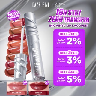 [BPOM] DAZZLE ME Ink-Vinyl Lip Lacquer Lip Cream Lipstik Glossy Tahan Lama 16 Jam Lip Vinyl Transferproof Waterproof Anti Luntur Lipstick Lip Gloss Bibir Plump Non-Sticky Make Up Lip