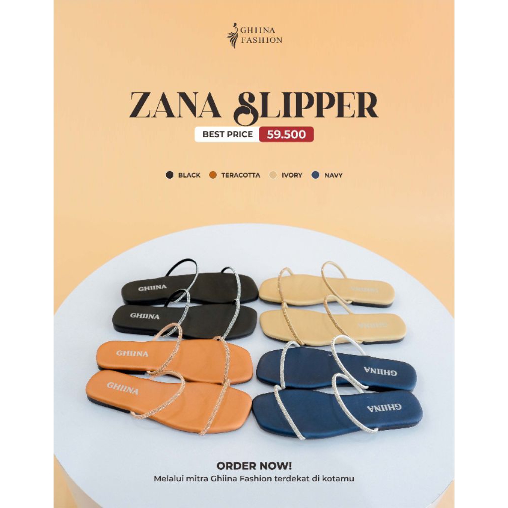 ราคาดีที่สุด// ZANA SLIPPER BY GHIINA FASHION/SMA QISTORE