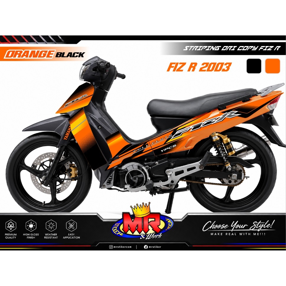 Yamaha F1ZR FIZR Full Clutch 2003 Original Copy Premium Striping Sticker | FIZR 2003 สติ๊กเกอร์ตัวคร