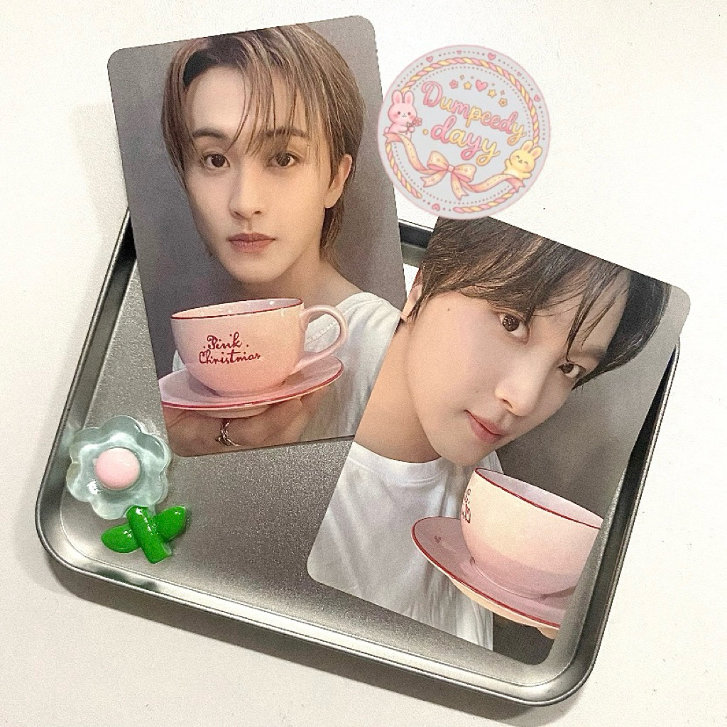Photocard Mark Haechan NCT Dream MD Cup & Saucer Set Pink Christmas 2025