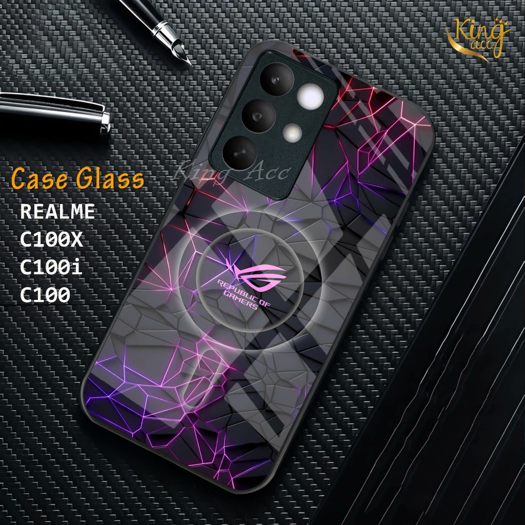 HP Glitter Glass เคสโทรศัพท์สําหรับ REALME C100 C100i C100X - REALME C100 C100i C100X เคสโทรศัพท์ - 