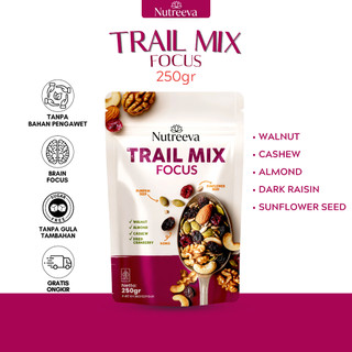 NUTREEVA - Trail Mix Brain Focus Snack Sehat Tinggi Protein & Fiber 250gr
