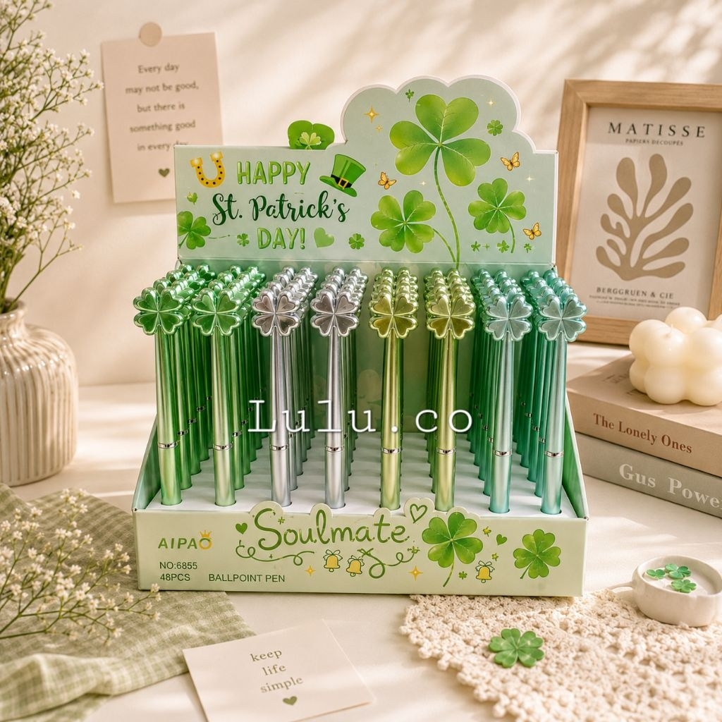 ปากกาลูกลื่น 6855 clover st patricks day