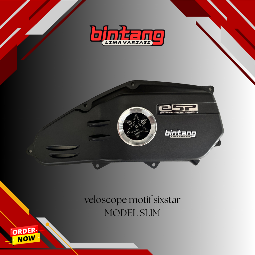 VELOSCOPE FILTER COVER SLIM MODEL VARIO 125 (VARIO 150 2015-2017) ใหม่ล่าสุด SLIM EMBLM ESP BLACK FILTER BOX COVER