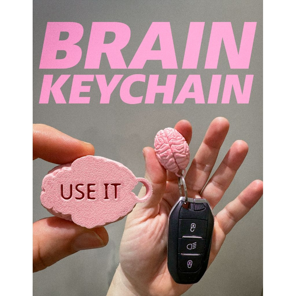 GANTUNGAN BRAIN KEYCHAIN 3D Printing พวงกุญแจรูปสมอง