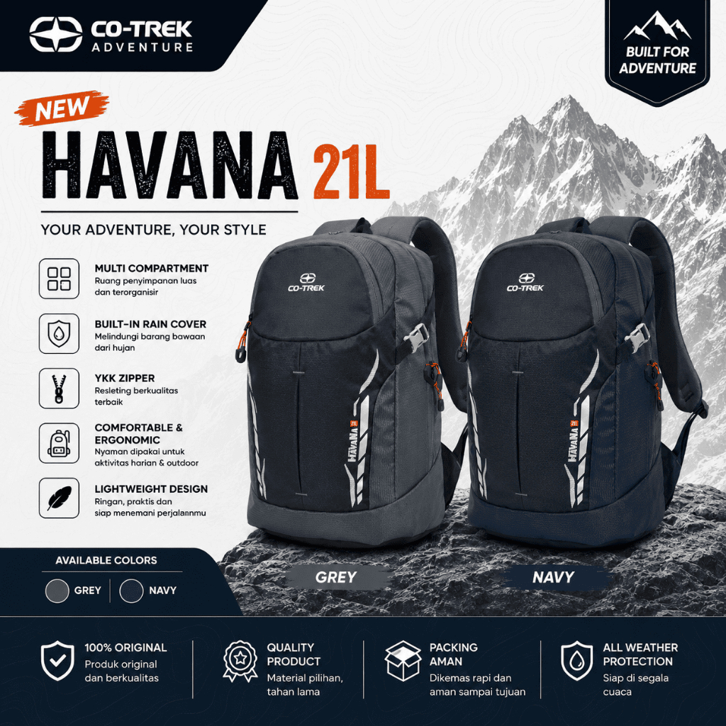 New Havana 21L Daypack Backpack - Cotrek Adventure