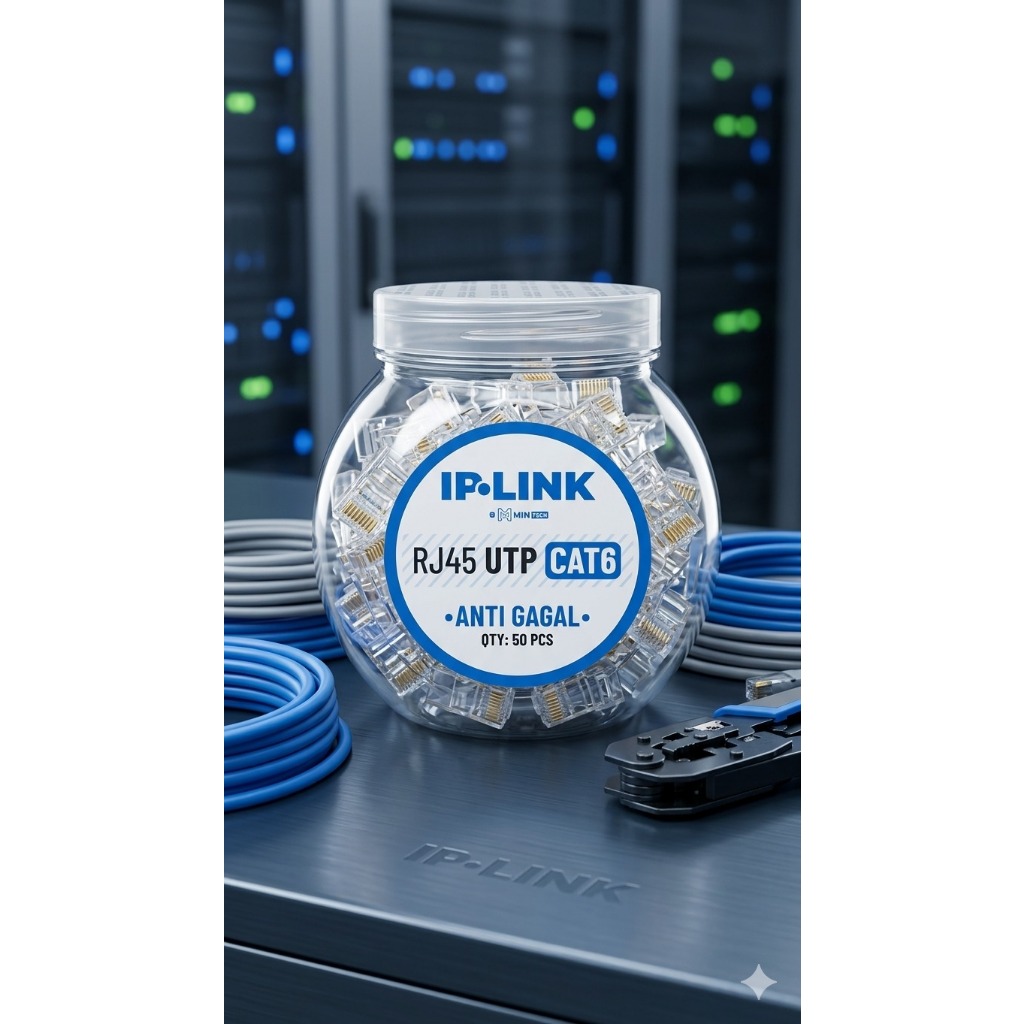 Rj 45 IP-LINK RJ45 CAT6 CAT5 CONNECTOR, FAIL-PROOF IRON, CONNECTOR, IPLINK Cat 5 / Cat 6 CONNECTOR