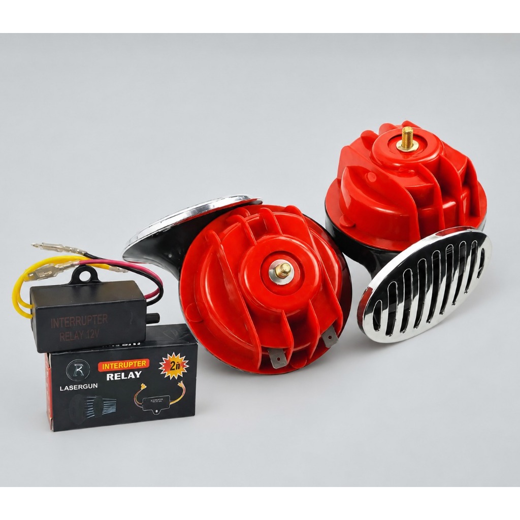 แตรหอยทากคู่กันน้ํา อุปกรณ์ตกแต่งรถมอเตอร์ไซค์ 12V เสียงเหมือนแตรรถ Denso และ Hella 12V 300DB รถซุปเ
