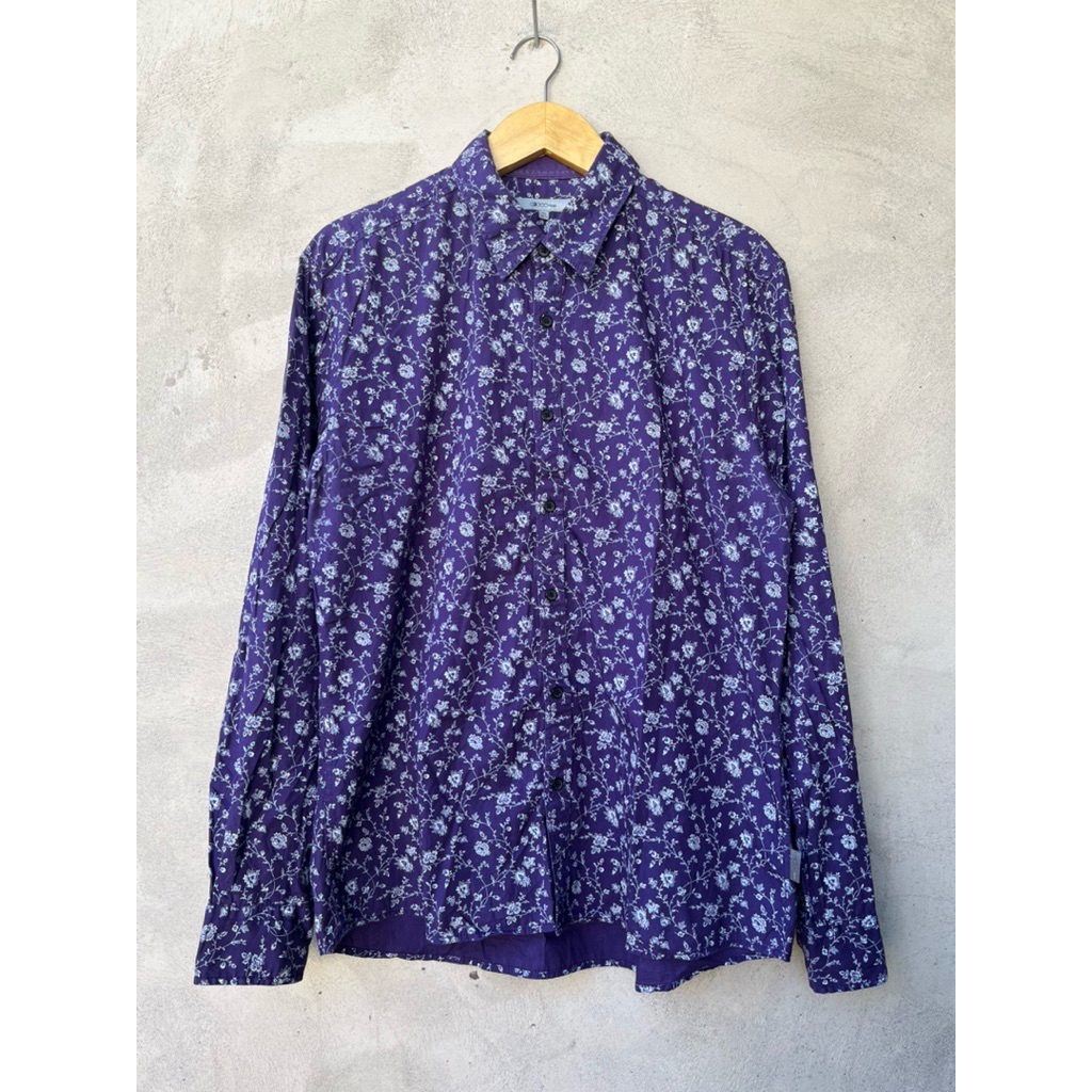 KEMEJA G2000 เสื้อเชิ้ตผู้ชายลายดอกไม้ XL