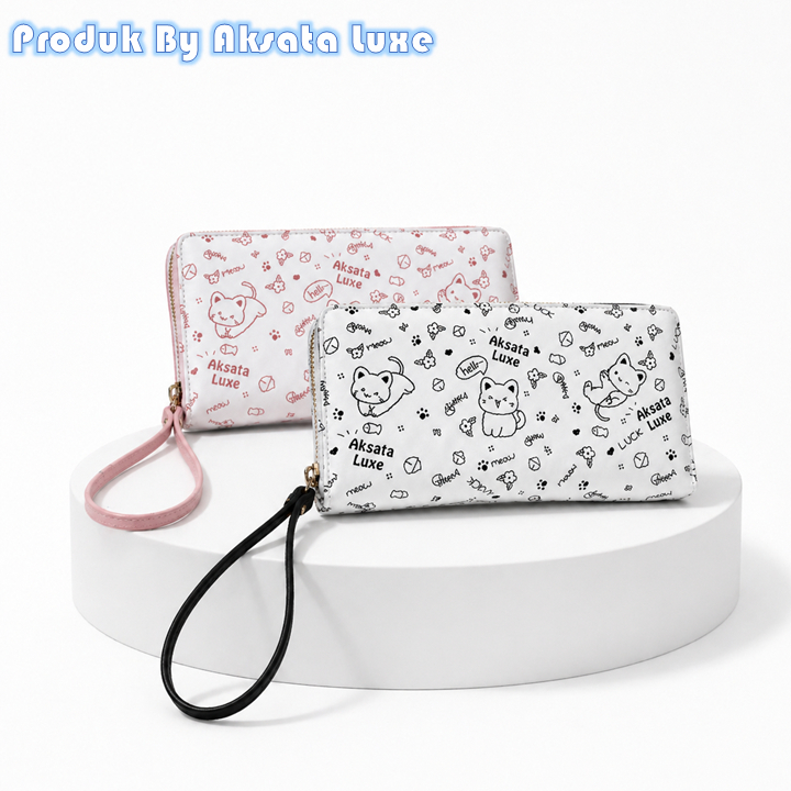 Aksata Luxe Wallet กระเป๋าถือผู้หญิง / Aksata Luxe Elegant Cat Series Premium Clutch