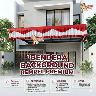BENDERA BACKGROUND POLOS REMPEL PREMIUM