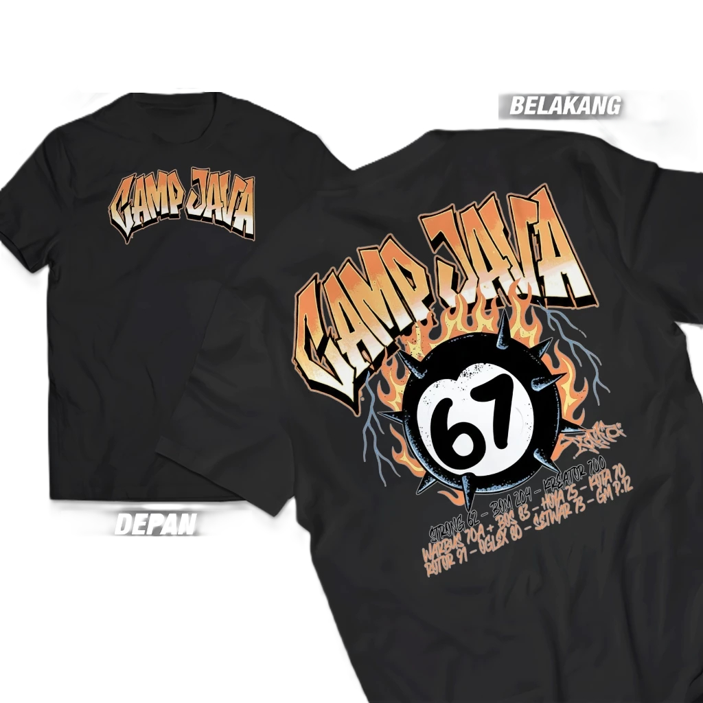 CAMP JAVA 67 T-SHIRT/ CAMP JAVA 67 Distro เสื้อยืด/ เสื้อยืดผู้ชายและผู้หญิง