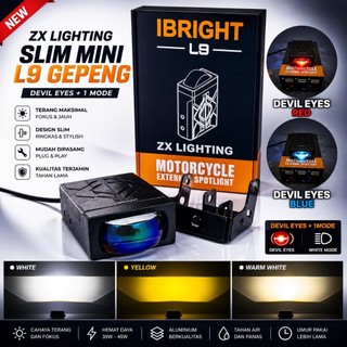 Lampu Tembak Biled L9 Gepeng Bluelens Cahaya Biled Devil Eyes IBRIGHT L9 Slim Waterproof