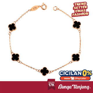 GELANG CLOVER FLOWER  - EMAS 17K - BUNGA TANJUNG GOLD