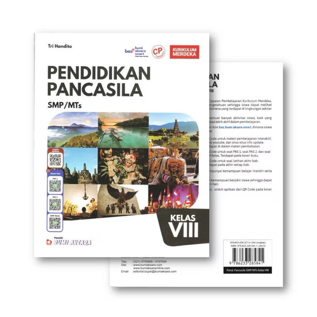 Original Bumi Aksara Pancasila Education Class 8 VIII SMP MTs ล่าสุด CP หลักสูตรอิสระ