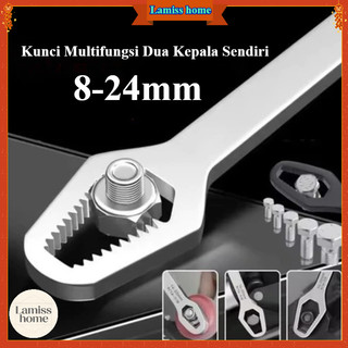 8-24mm Kunci Pas Ring Serba Guna Double Head Adjustable Head Universal Wrench Adjustable
