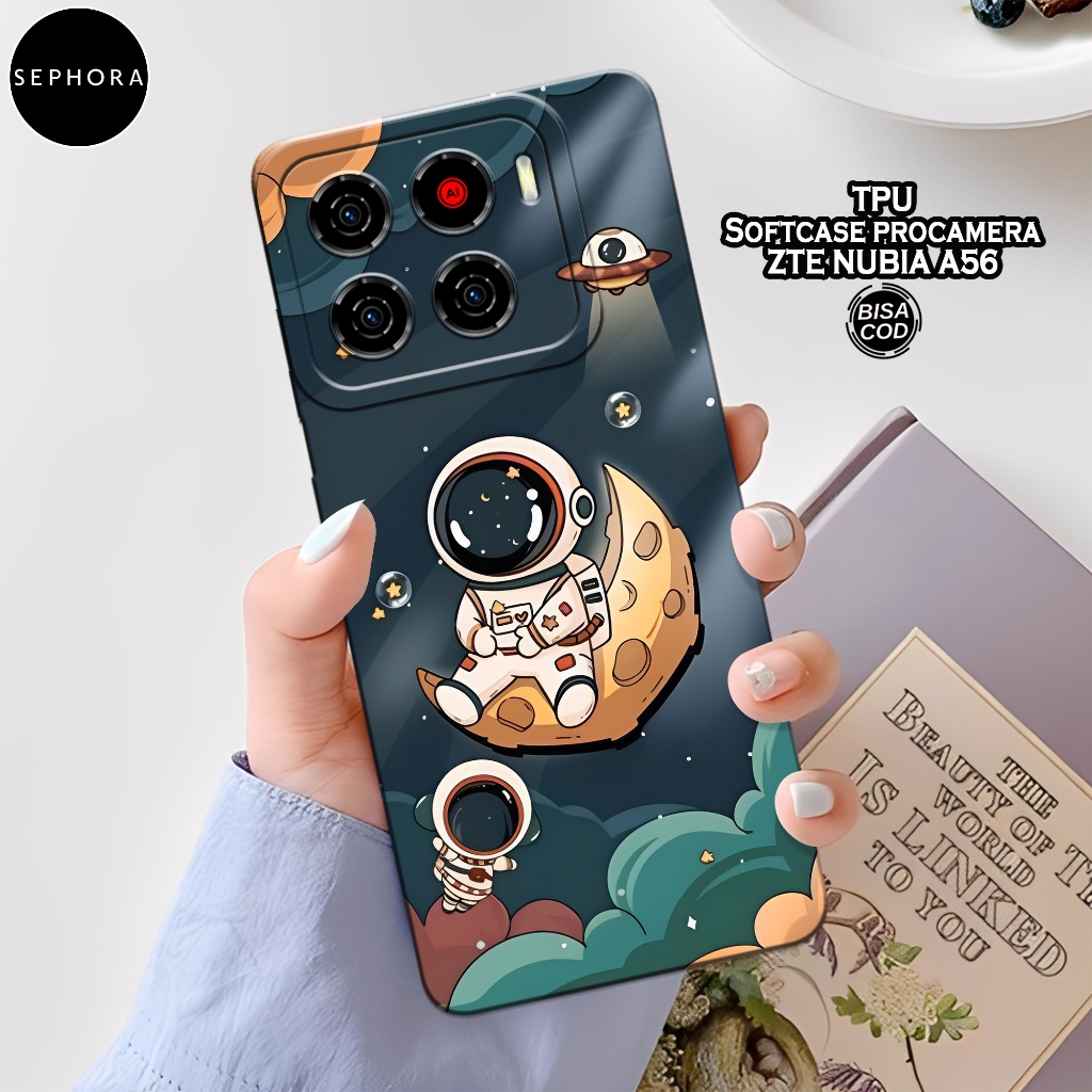 HP เคส ZTE Nubia A56 ล่าสุด - เคสแฟชั่นนักบินอวกาศ - ZTE Nubia A56 Softcase - เคสกล้อง Pro - เคส ZTE