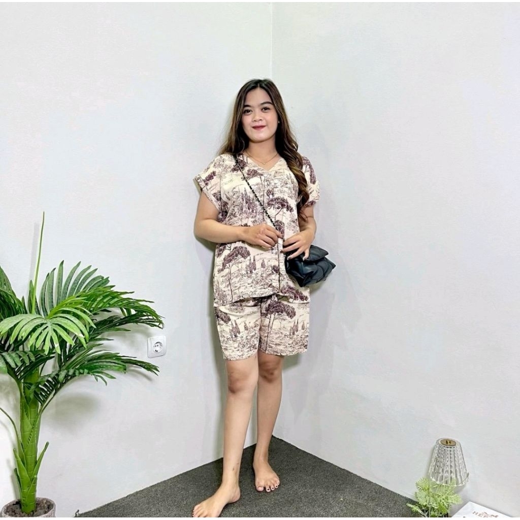 HITS ปุ่มสั้น PAJAMAS BUSUI ปุ่ม PAJAMAS | เรยอนปาจามาส | HOMEWEAR HOMEWEAR