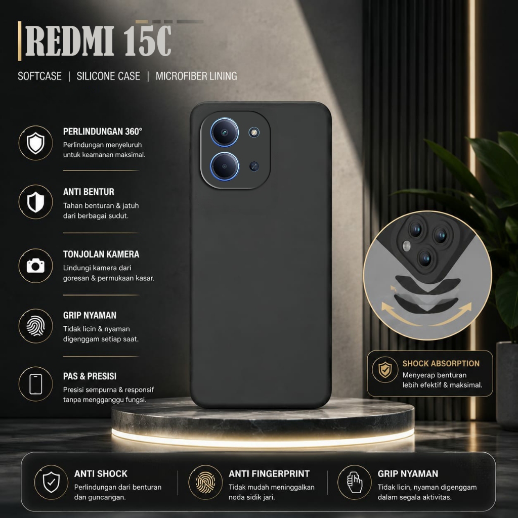Redmi 15c Plain Macaron Softcase ล่าสุด - เคส HP - Kesing - เคส Redmi 15c HP - เคส Macaron Handphone