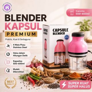 Blender Kapsul Serbaguna Chopper Daging Plastik Penggiling Daging Listrik 250Watt Multifungsi
