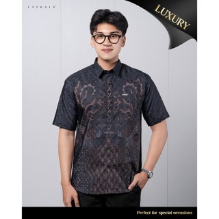 Laskala Batik Premium Parama Kemeja Batik Pria Slimfit Lengan Pendek